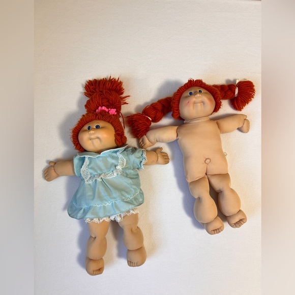 Original Cabbage Patch Kid Lot X2 Doll Red Hair Blue Eye Original Dress Included Original Cabbage Patch Kid Lot X2 Doll Red Hair Blue Eye Original Dress Included